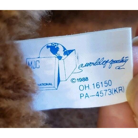 1992 MJC International 14 In Shaggy Brown Puppy Dog Stuffed Animal Plush Floppy - Picture 8 of 11